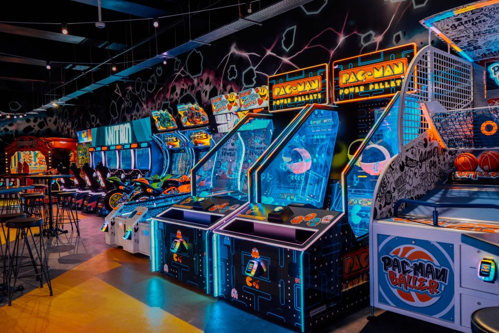 Arcade games at King Pins.